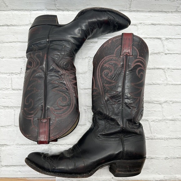 Justin Boots Other - Justin Boots Cowboy Western N5404 Burnt Red Mens Size 8 1/2 EE